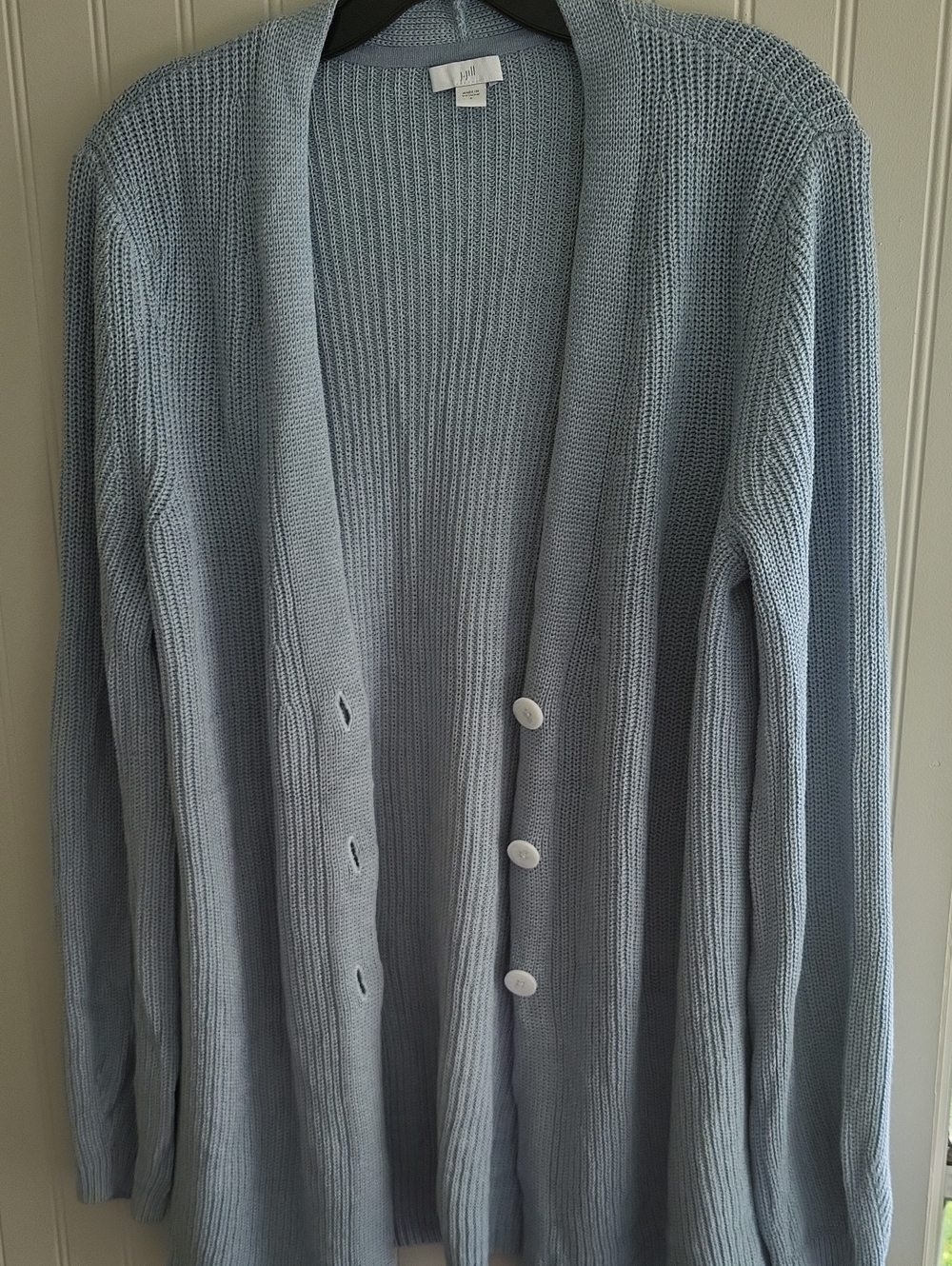 J.Jill Sample Ribbed texture cardi with Buttons, Size Small